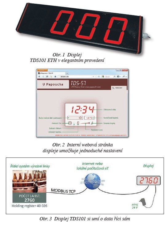 TDS101 - Inteligentní displej s rozhraním Ethernet